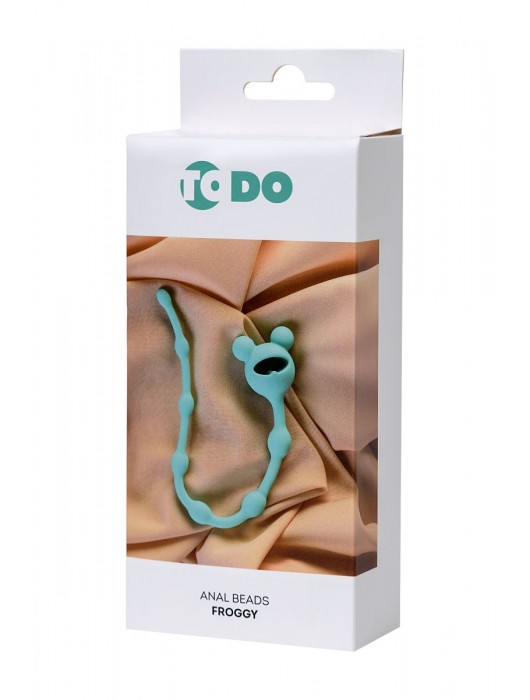 Мятная силиконовая анальная цепочка Froggy - 27,4 см. - ToyFa
