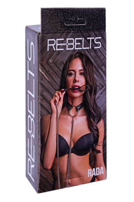 Черный поводок и чокер с кольцом Rada - Rebelts - купить с доставкой в Барнауле