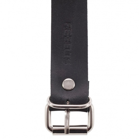 Черный поводок и чокер с кольцом Rada - Rebelts - купить с доставкой в Барнауле