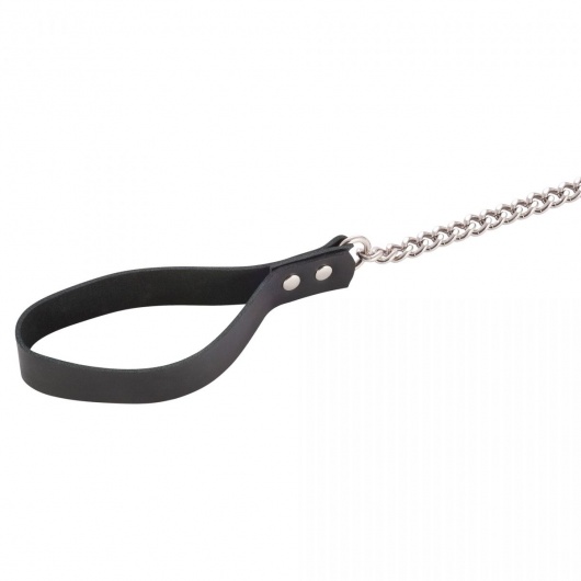 Черный поводок и чокер с кольцом Rada - Rebelts - купить с доставкой в Барнауле