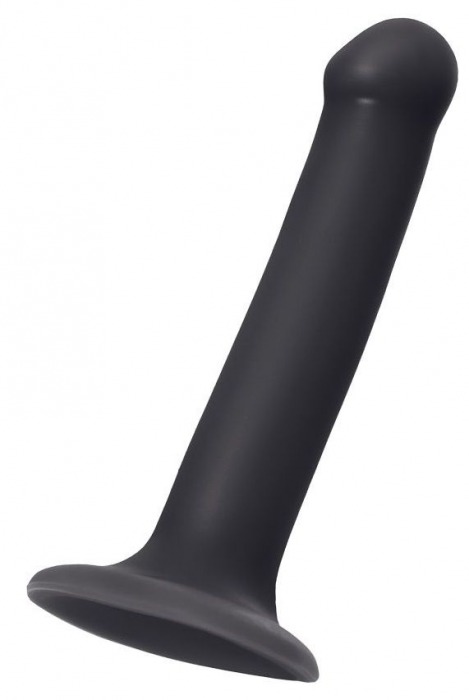 Черный фаллос на присоске Silicone Bendable Dildo M - 18 см. - Strap-on-me - купить с доставкой в Барнауле