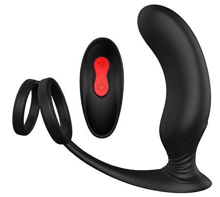 Черный массажер простаты REMOTE P-PLEASER - Dream Toys - в Барнауле купить с доставкой