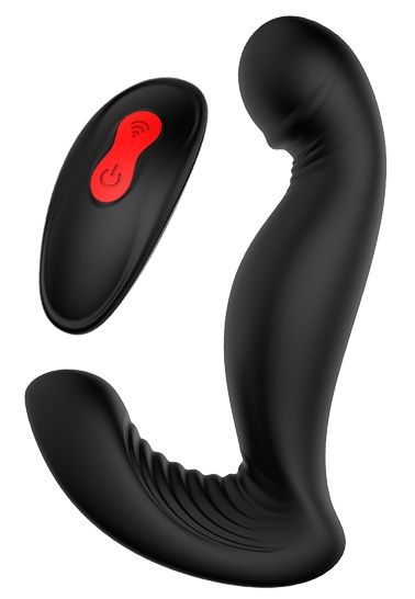 Черный вибромассажер простаты SWIRLING P-PLEASER - Dream Toys - в Барнауле купить с доставкой