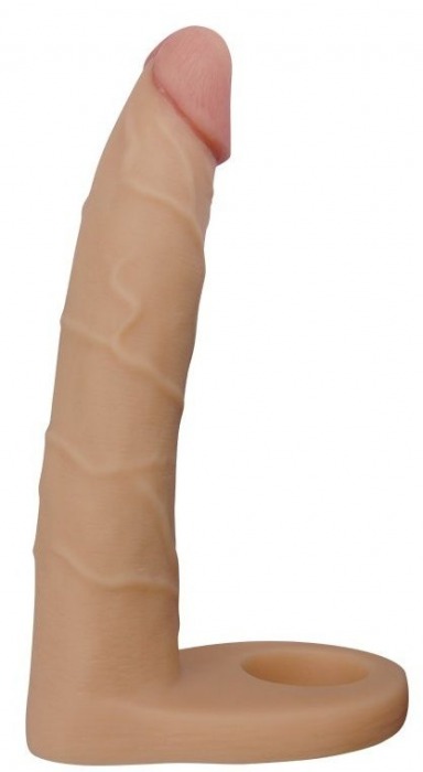 Телесная насадка-фаллоимитатор для двойного проникновения - 17 см. - Lovetoy - купить с доставкой в Барнауле