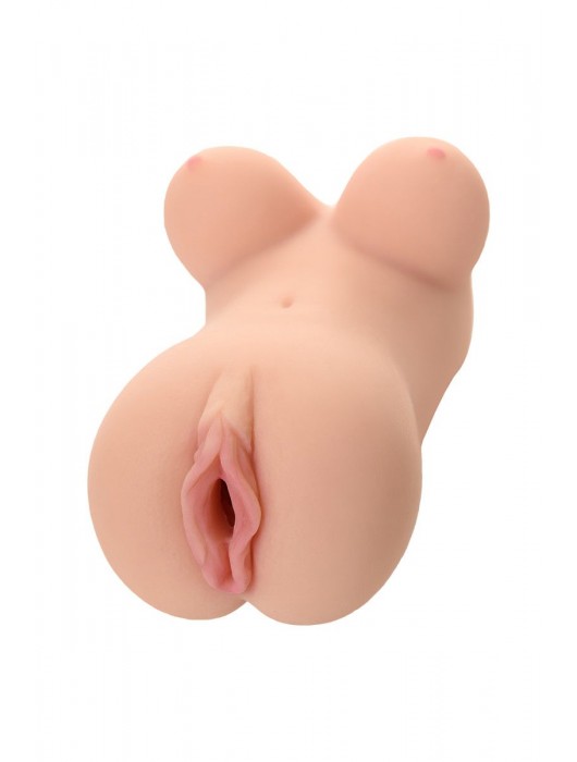 Телесный вибромастурбатор-вагина Clara OnaHole с имитацией груди - KOKOS - в Барнауле купить с доставкой