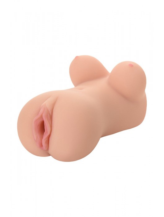 Телесный вибромастурбатор-вагина Clara OnaHole с имитацией груди - KOKOS - в Барнауле купить с доставкой