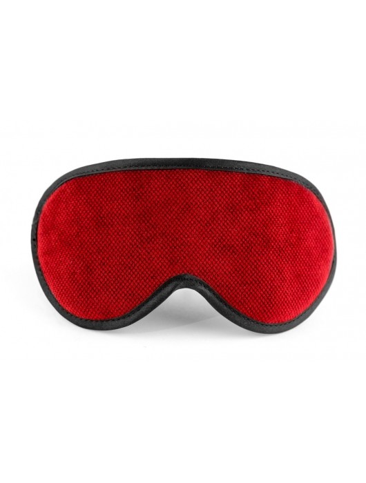 Красная сплошная маска на резиночке с черной окантовкой - БДСМ Арсенал - купить с доставкой в Барнауле