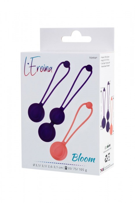 Набор из 3 вагинальных шариков BLOOM разного цвета - ToyFa