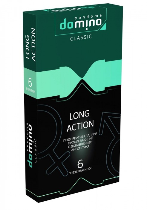 Презервативы с пролонгирующим эффектом DOMINO Classic Long action - 6 шт. - Domino - купить с доставкой в Барнауле