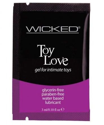 Лубрикант на водной основе для использования с игрушками WICKED Toy Love - 3 мл. - Wicked - купить с доставкой в Барнауле