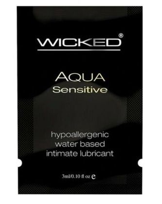 Мягкий лубрикант на водной основе WICKED AQUA Sensitive - 3 мл. - Wicked - купить с доставкой в Барнауле