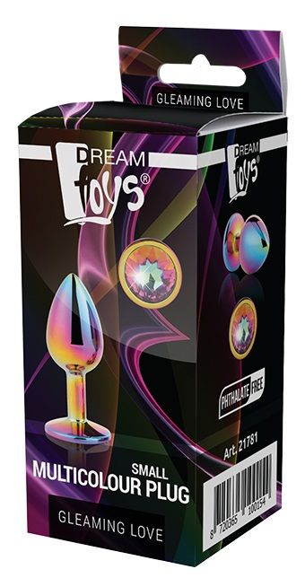 Голографическая анальная втулка с радужным кристаллом - 7,1 см. - Dream Toys - купить с доставкой в Барнауле