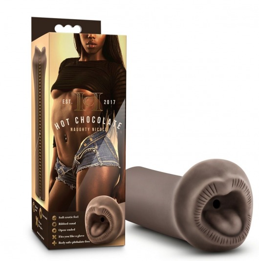 Коричневый мастурбатор-ротик Naughty Nicole - Blush Novelties - в Барнауле купить с доставкой