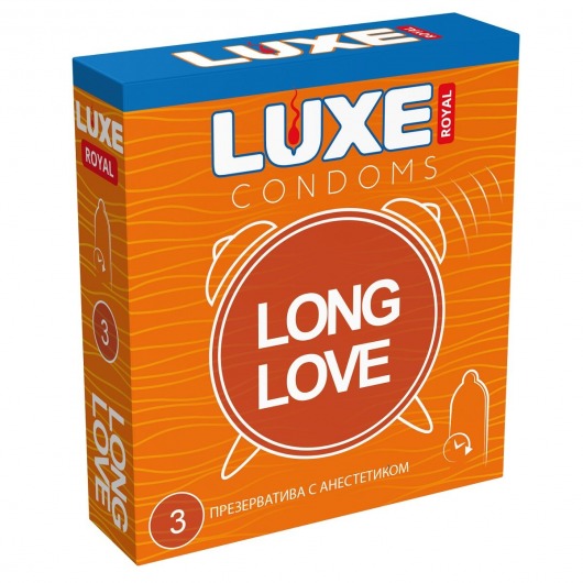 Презервативы с продлевающим эффектом LUXE Royal Long Love - 3 шт. - Luxe - купить с доставкой в Барнауле