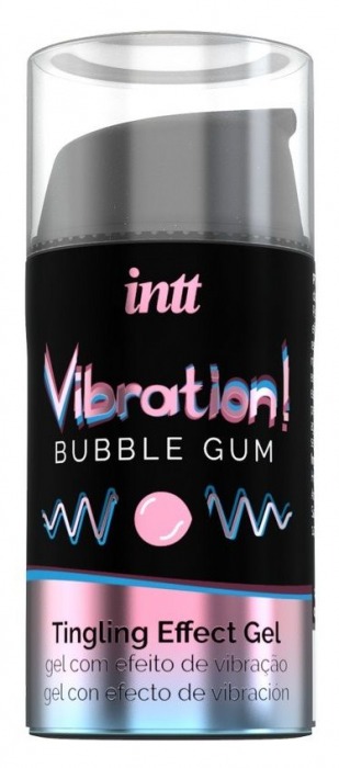 Жидкий интимный гель с эффектом вибрации Vibration! Bubble Gum - 15 мл. - INTT - купить с доставкой в Барнауле