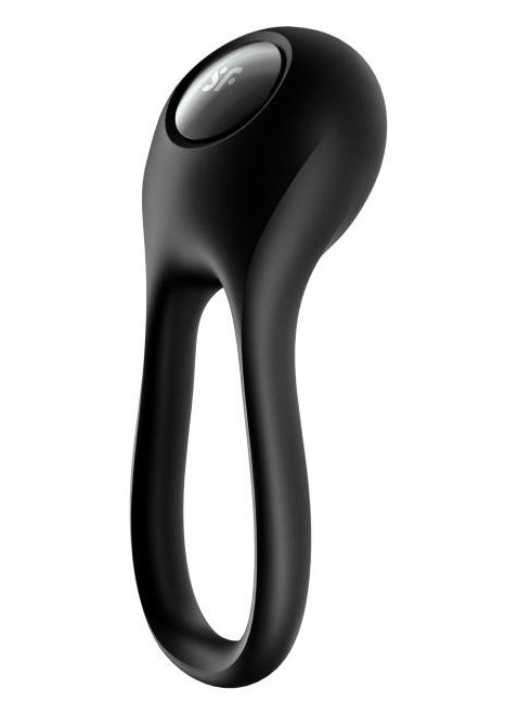 Черное эрекционное виброкольцо Majestic Duo - Satisfyer - в Барнауле купить с доставкой