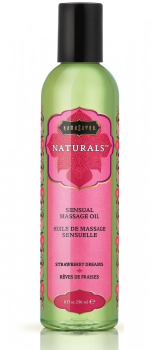Массажное масло Naturals Strawberry Dreams с ароматом клубники - 236 мл. - Kama Sutra - купить с доставкой в Барнауле