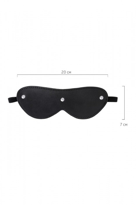 Черная кожаная маска Anonymo с мягким подкладом - ToyFa - купить с доставкой в Барнауле