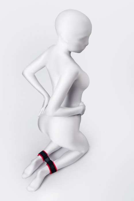 Красно-черные велюровые оковы Anonymo - ToyFa - купить с доставкой в Барнауле