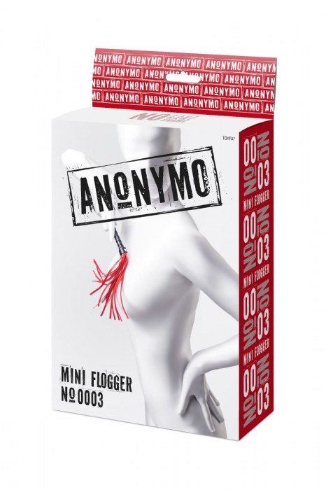 Красно-черный флоггер Anonymo - 28 см. - ToyFa - купить с доставкой в Барнауле