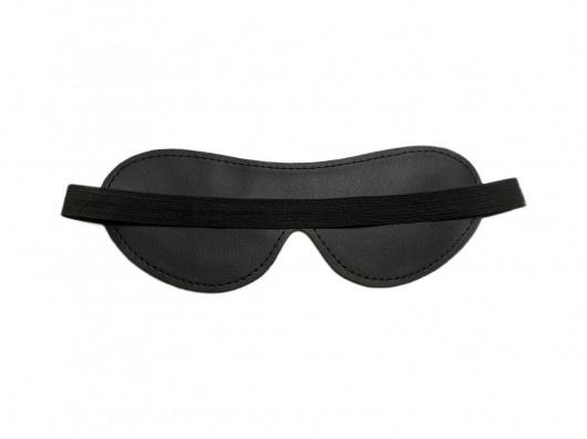 Черная лаковая маска на глаза из эко-кожи - БДСМ Арсенал - купить с доставкой в Барнауле