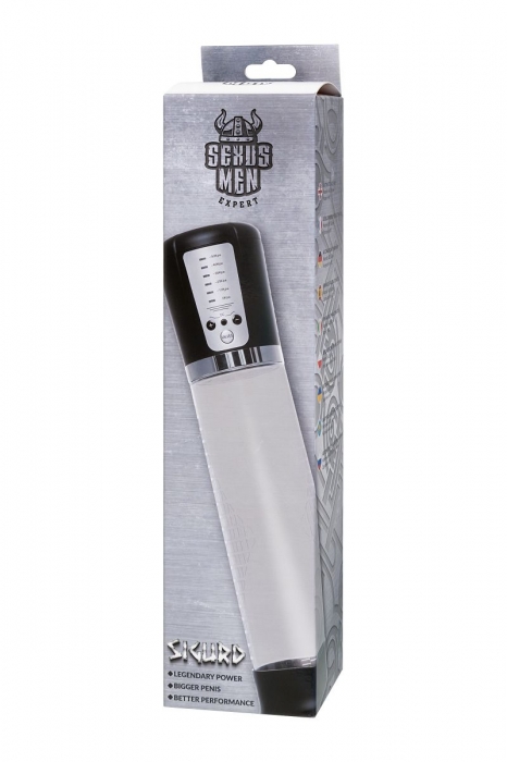 Прозрачная автоматическая помпа для пениса Sigurd - Sexus - в Барнауле купить с доставкой