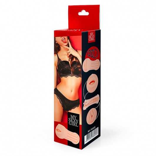 Двусторонний мастурбатор - ротик и вагина - Bior toys - в Барнауле купить с доставкой