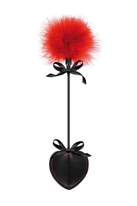 Стек с пуховкой Sweet Caress Feather Whip - 44 см. - Sweet Caress - купить с доставкой в Барнауле