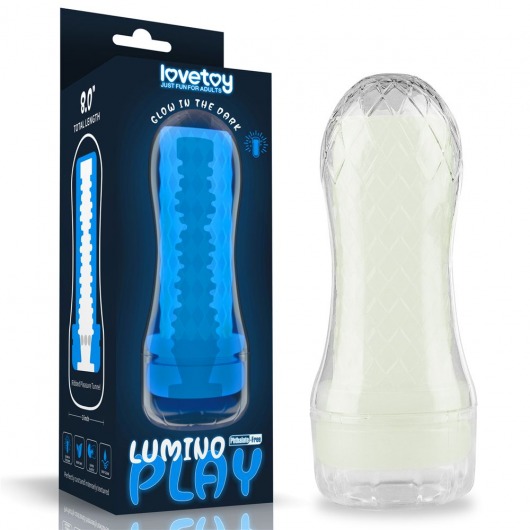 Светящийся в темноте мастурбатор Lumino Play Masturbator Ribbed - Lovetoy - в Барнауле купить с доставкой