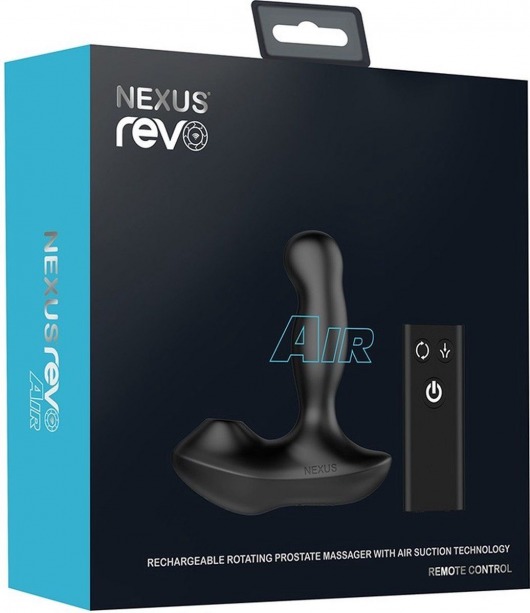 Черный вибратор-ротатор для стимуляции простаты Nexus Revo Air - Nexus Range - в Барнауле купить с доставкой
