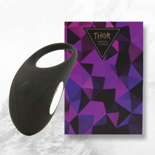 Черное эрекционное виброкольцо Thor Cockring - FeelzToys - в Барнауле купить с доставкой