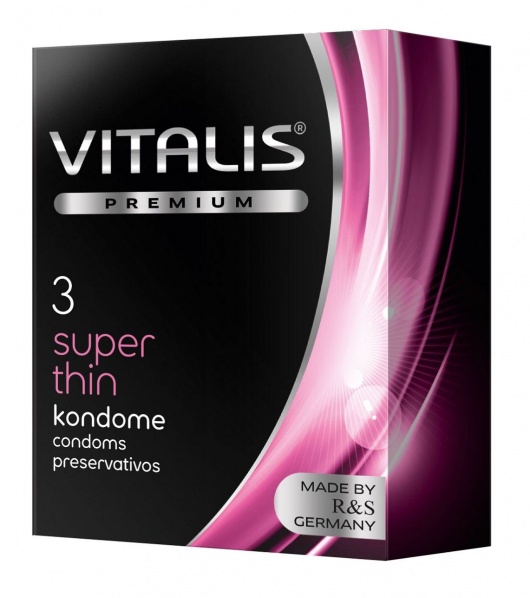 Ультратонкие презервативы VITALIS PREMIUM super thin - 3 шт. - Vitalis - купить с доставкой в Барнауле