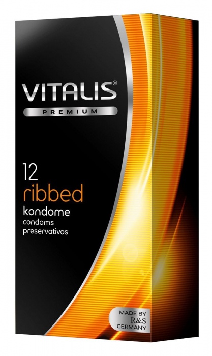 Ребристые презервативы VITALIS PREMIUM ribbed - 12 шт. - Vitalis - купить с доставкой в Барнауле