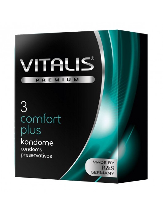 Контурные презервативы VITALIS PREMIUM comfort plus - 3 шт. - Vitalis - купить с доставкой в Барнауле