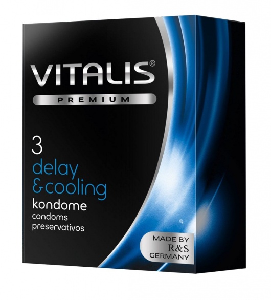 Презервативы VITALIS PREMIUM delay   cooling с охлаждающим эффектом - 3 шт. - Vitalis - купить с доставкой в Барнауле