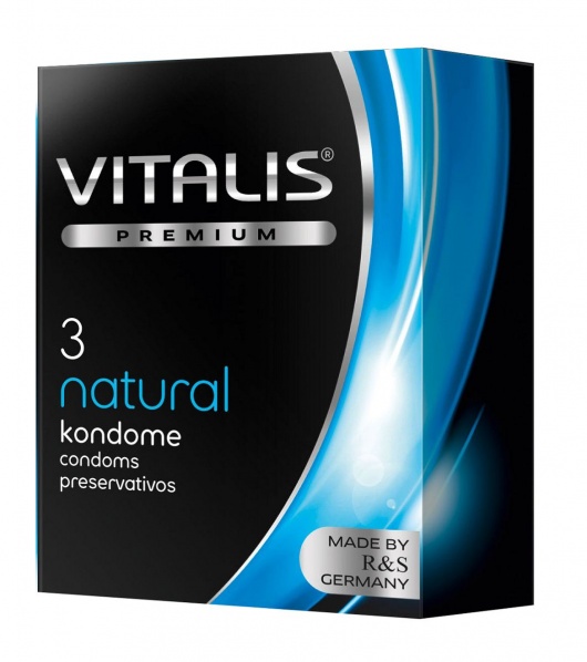 Классические презервативы VITALIS PREMIUM natural - 3 шт. - Vitalis - купить с доставкой в Барнауле