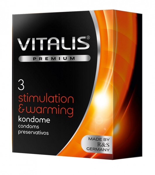 Презервативы VITALIS PREMIUM stimulation   warming с согревающим эффектом - 3 шт. - Vitalis - купить с доставкой в Барнауле