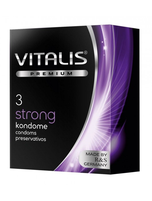 Презервативы с утолщенной стенкой VITALIS PREMIUM strong - 3 шт. - Vitalis - купить с доставкой в Барнауле