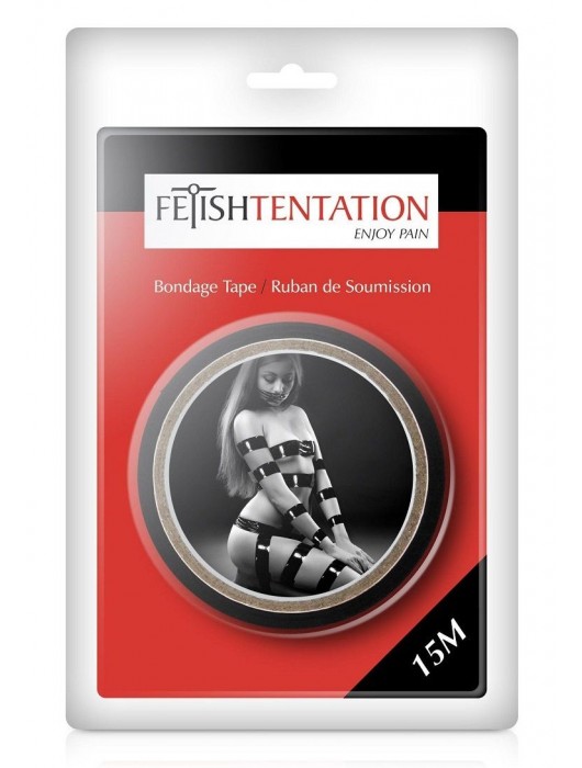 Черный скотч для фиксации - 15 м. - Fetish Tentation - купить с доставкой в Барнауле