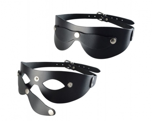 Черная кожаная маска  Новичок - Sitabella - купить с доставкой в Барнауле