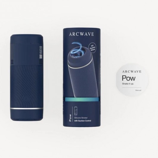 Синий мастурбатор с контролем всасывания Arcwave Pow Stroker - Arcwave - в Барнауле купить с доставкой