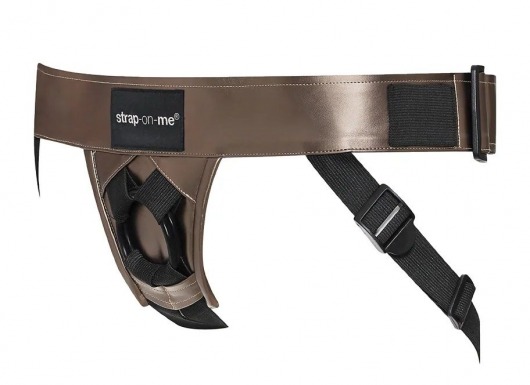 Бронзовый пояс для насадок Curious Harness - Strap-on-me - купить с доставкой в Барнауле