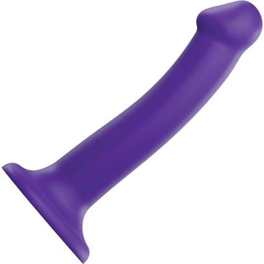 Фиолетовый фаллоимитатор-насадка Strap-On-Me Dildo Dual Density size M - 18 см. - Strap-on-me - купить с доставкой в Барнауле