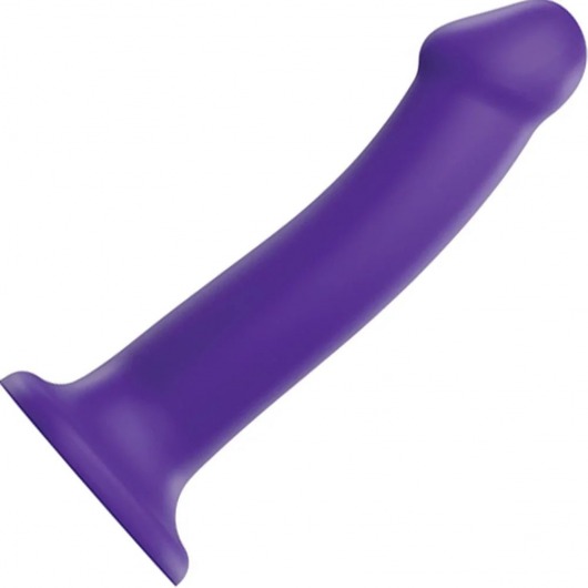 Фиолетовый фаллоимитатор-насадка Strap-On-Me Dildo Dual Density size L - 19 см. - Strap-on-me - купить с доставкой в Барнауле