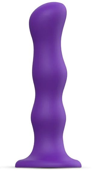 Фиолетовая насадка Strap-On-Me Dildo Geisha Balls size M - Strap-on-me - купить с доставкой в Барнауле