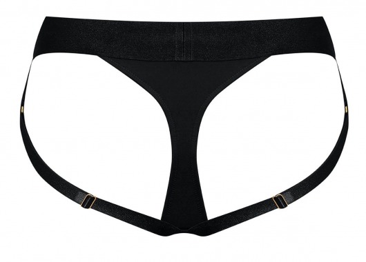 Черные трусики для насадок Heroine Lingerie Harness - size L - Strap-on-me - купить с доставкой в Барнауле