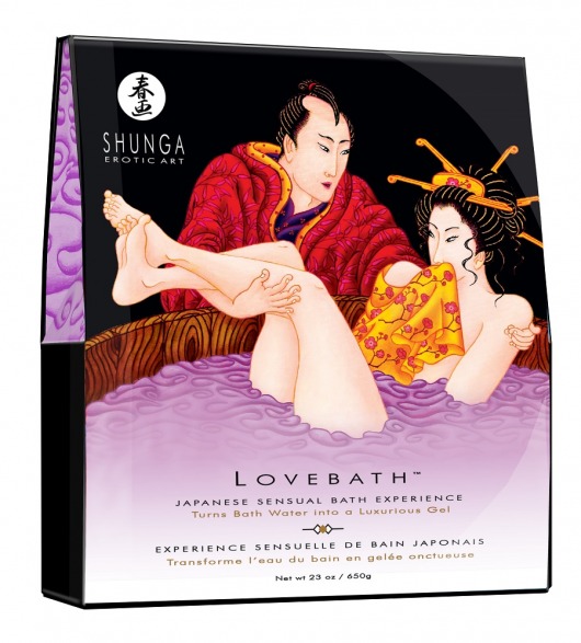 Соль для ванны Lovebath Sensual lotus, превращающая воду в гель - 650 гр. - Shunga - купить с доставкой в Барнауле