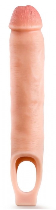 Телесная насадка-удлинитель 11.5 Inch Silicone Cock Sheath Penis Extender - 29,2 см. - Blush Novelties - в Барнауле купить с доставкой