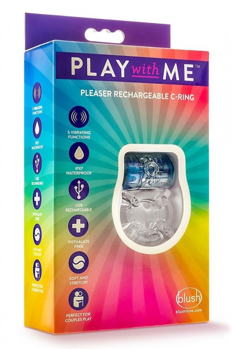 Фиолетовое эрекционное виброкольцо Pleaser Rechargeable C-Ring - Blush Novelties - в Барнауле купить с доставкой
