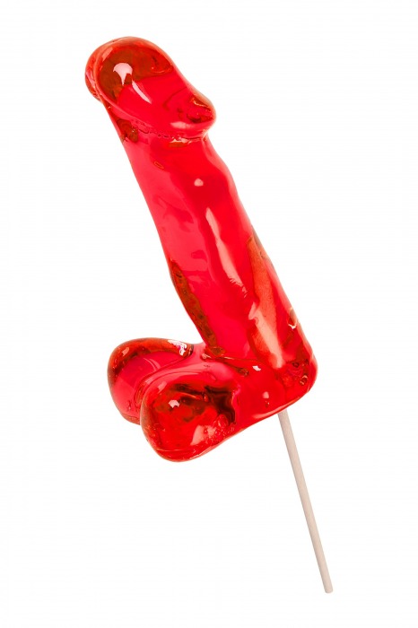 Красный леденец в форме члена со вкусом виски - 173 гр. - Sosuчki - купить с доставкой в Барнауле